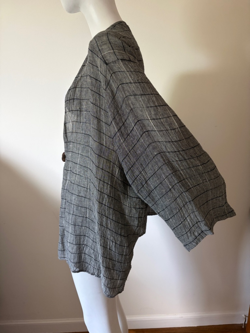 Chalet Et Ceci Gray and Black Checked Light Jacket Size 2X - Picture 2 of 9